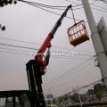 Mini grue télescopique de camion de levage de boom de ramassage hydraulique de 300kgs avec le panier pour l&#39;ascenseur de remorque de voiture